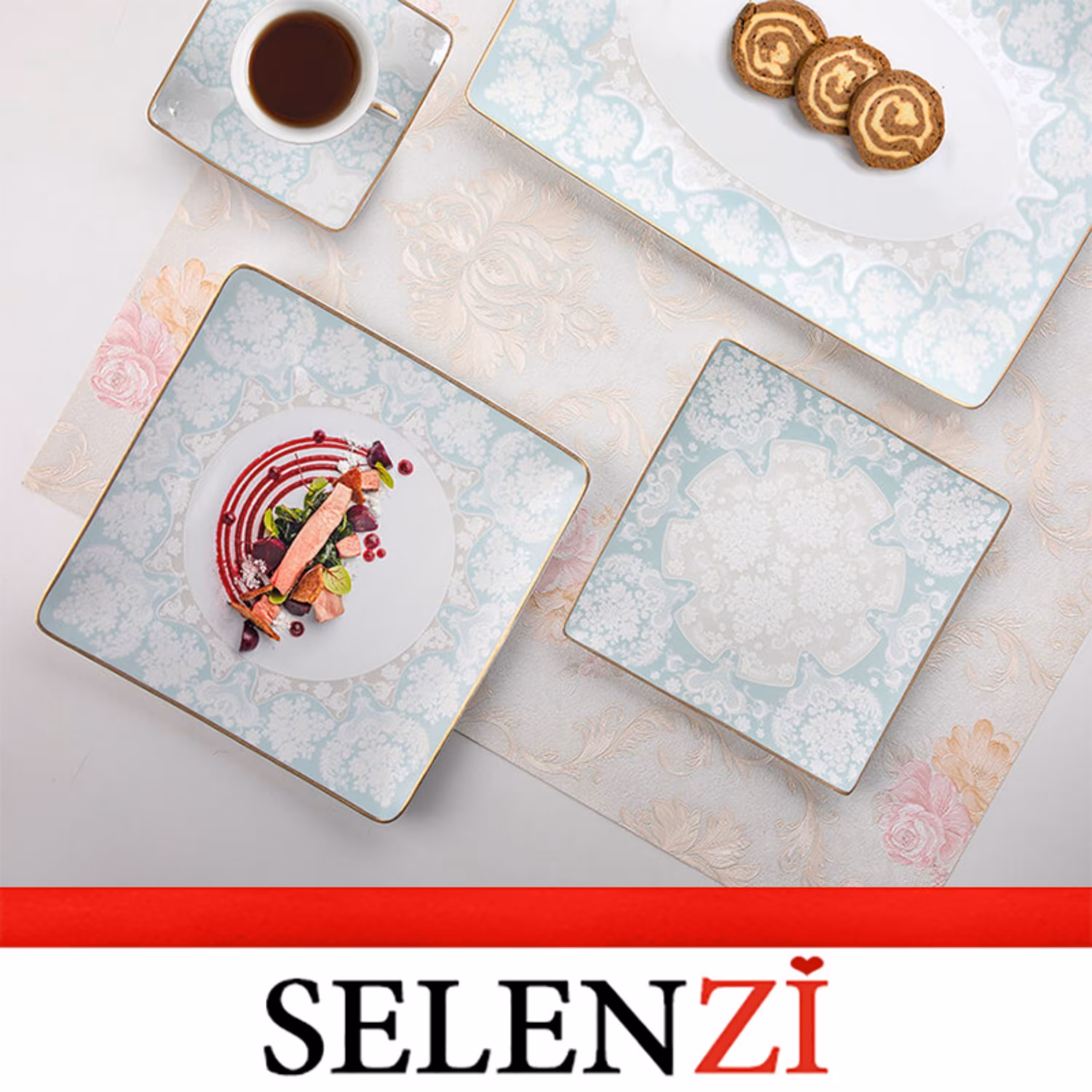 چینی پردیس راشل آبی ونوس 6 نفره