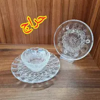 پیاله و پیش دستی کریستالی آنجلیکا طرح ناخمن به قیمت حراجی