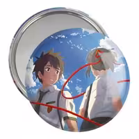 آینه جیبی خندالو مدل تاکی تاچیبانا و میتسویا میامیزو انیمه یورنیم Your Name کد 16246