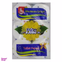 دستمال کاغذی بیتا مدل toilet papers بسته 6 عددی