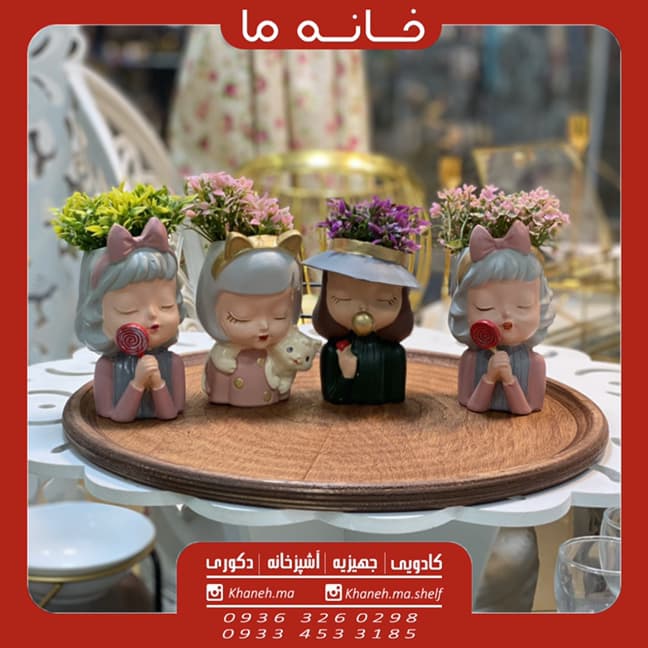 مجسمه دختر فانتزی مدل گلدار