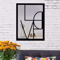 تابلو آینه الف طرح LOVE کد M-1