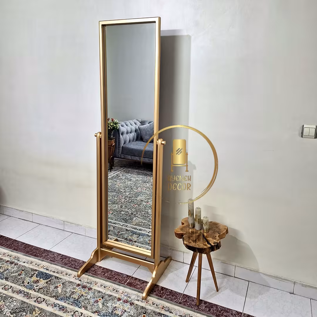 آینه گنبدی تمام چوب مدل سگال طلایی (پس کرایه)