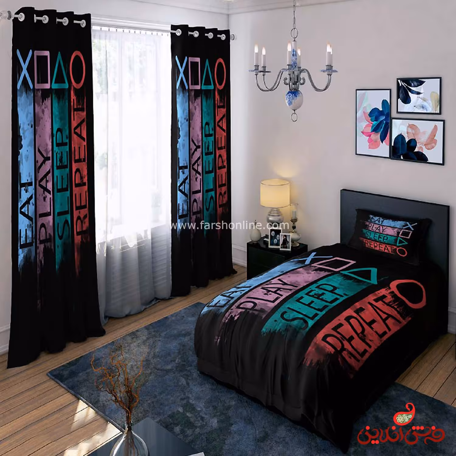 روتختی طرح گیم eat play sleep کد 15239