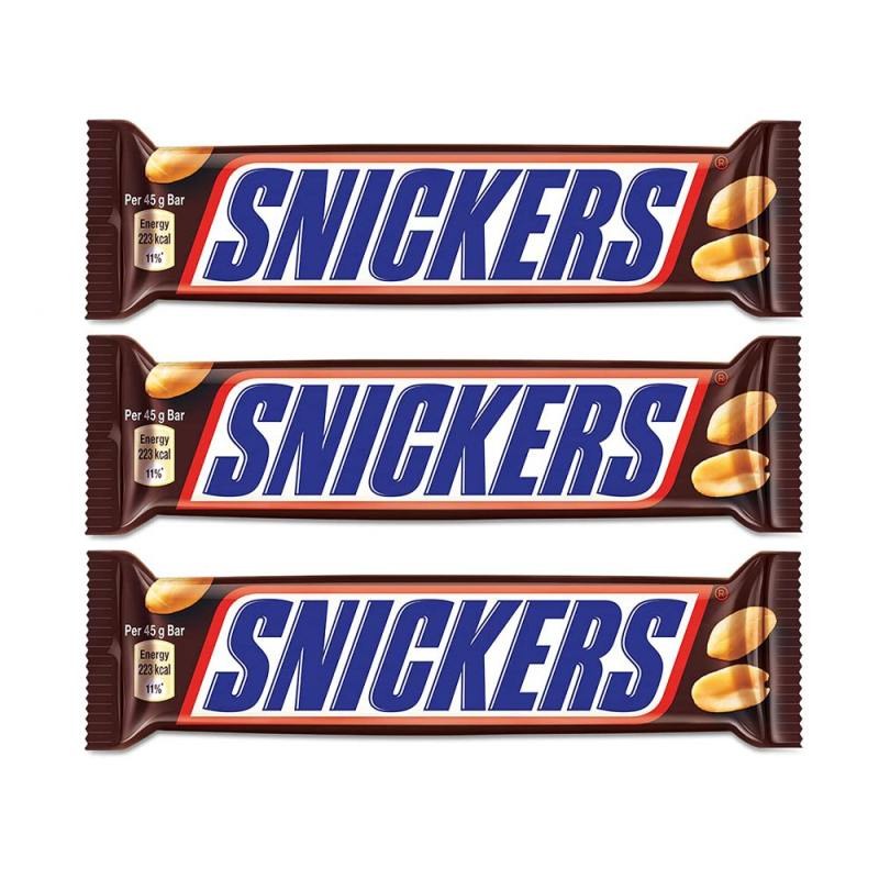 شکلات اسنیکرز بسته 3 عددی  snickers