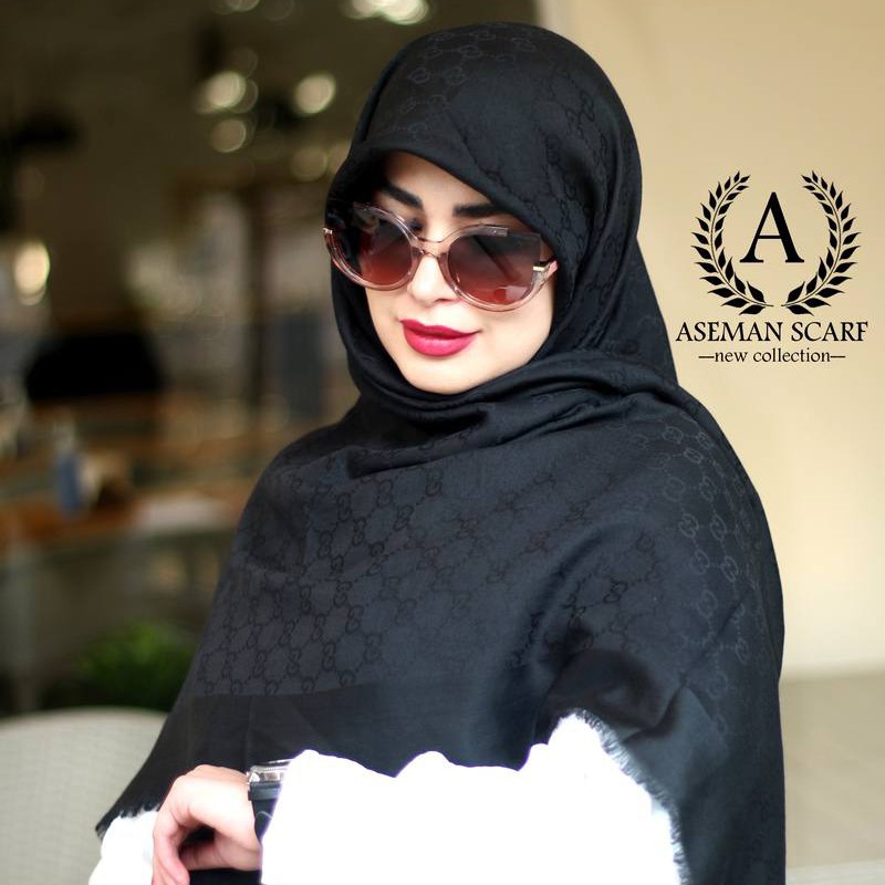 روسری نخ ژاکارد قواره دار محرمی 140 خنک و زیبا در طرح متنوع طرح 2