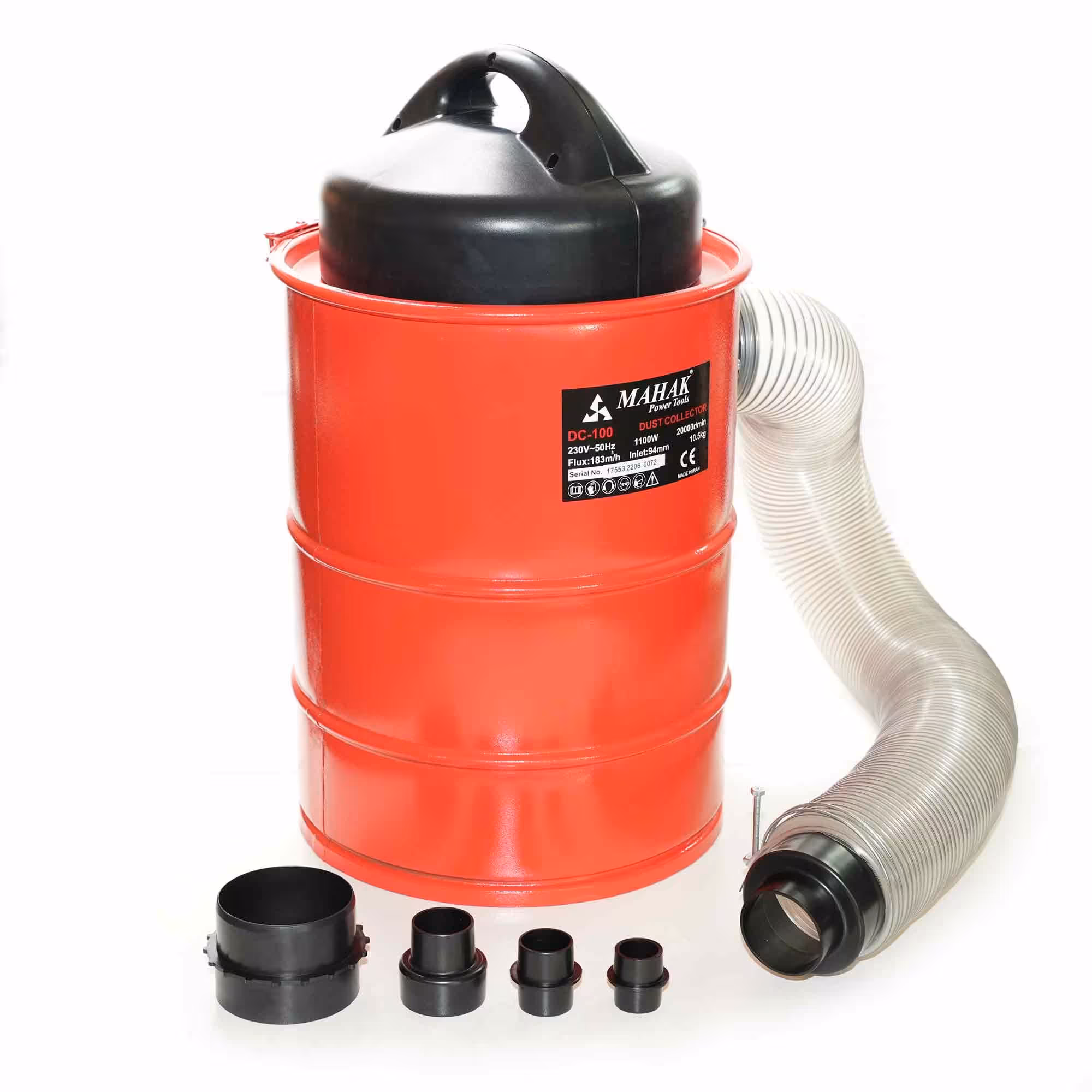 مکنده 100 میلیمتر محک با مخزن فلزی DC-100 (پس کرایه)