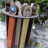 خط کش چوبی طرح دار 20 سانتی ( حداقل سفارش 500 عدد ) 