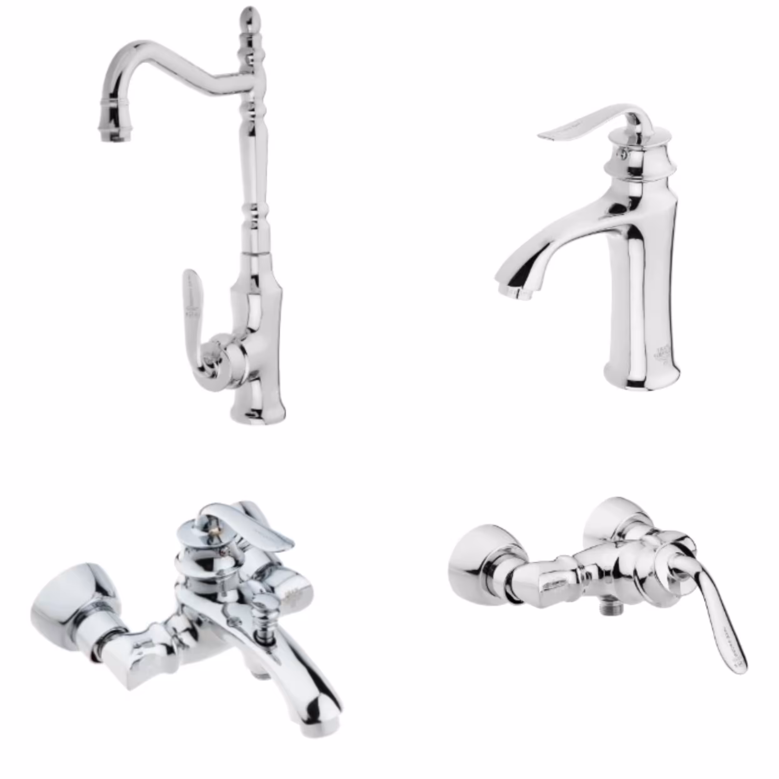 ست 4 تایی شیرآلات هلن کروم (ارسال رایگان)