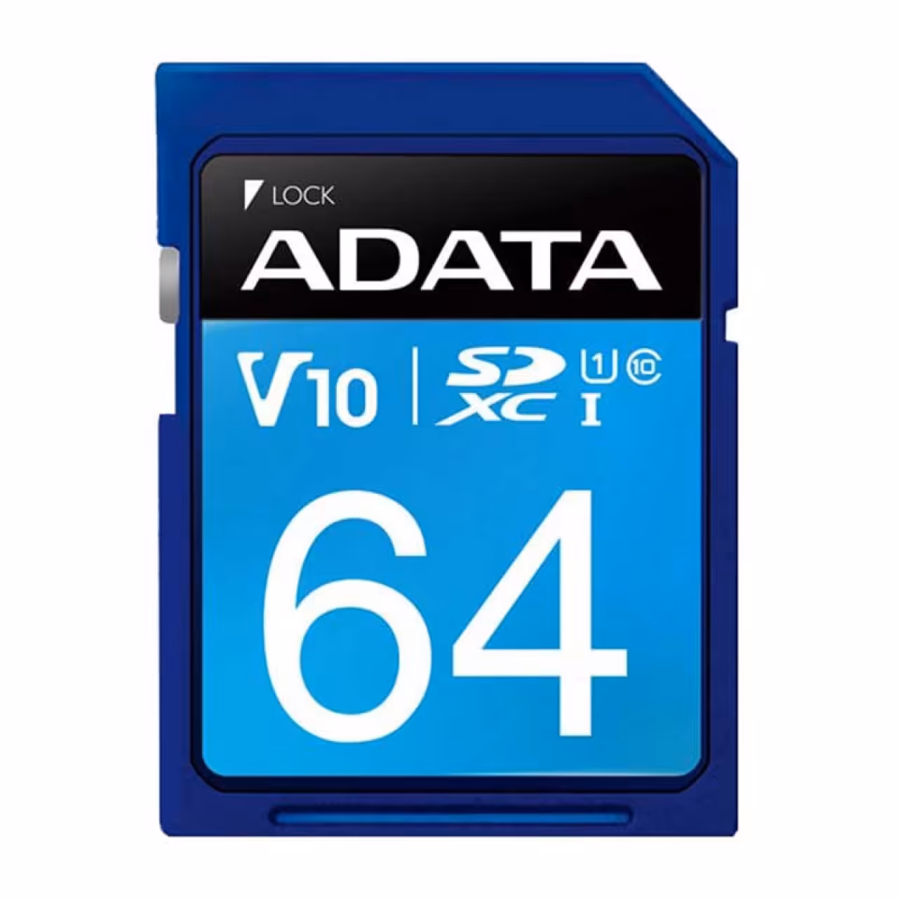 کارت حافظه‌ SDXC ای دیتا مدل Premier V10 کلاس 10 استاندارد UHS-I U1 سرعت 100MBps ظرفیت 64 گیگابایت