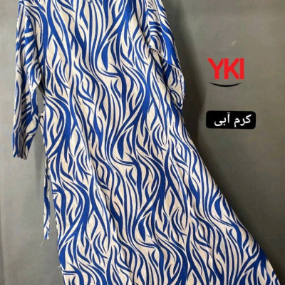 پیراهن ساحلی کراش نخی سایزبزرگ6819
