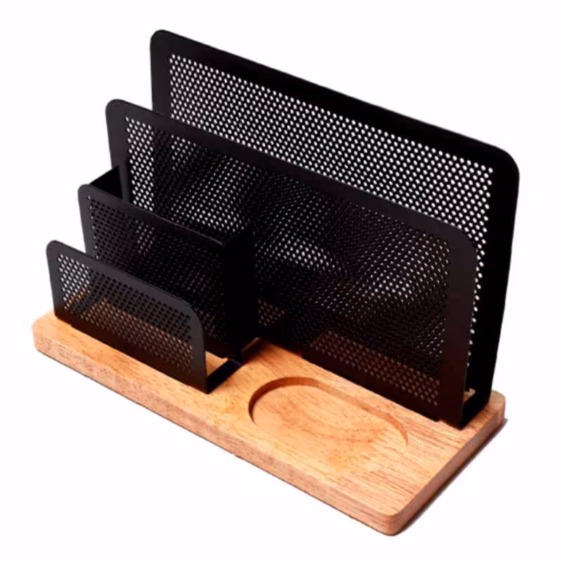 جای پاکت نامه چوب و فلز 3 کاره جهان نما مدل WW-24 &ndash; قیمت و خرید | برایتو