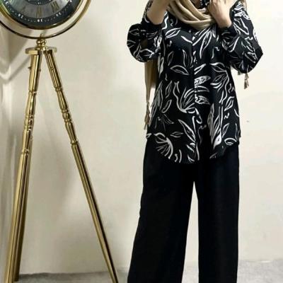 مانتو شلوار زنانه کرپ مدل جلو دکمه مسافرتی خنک بهاره