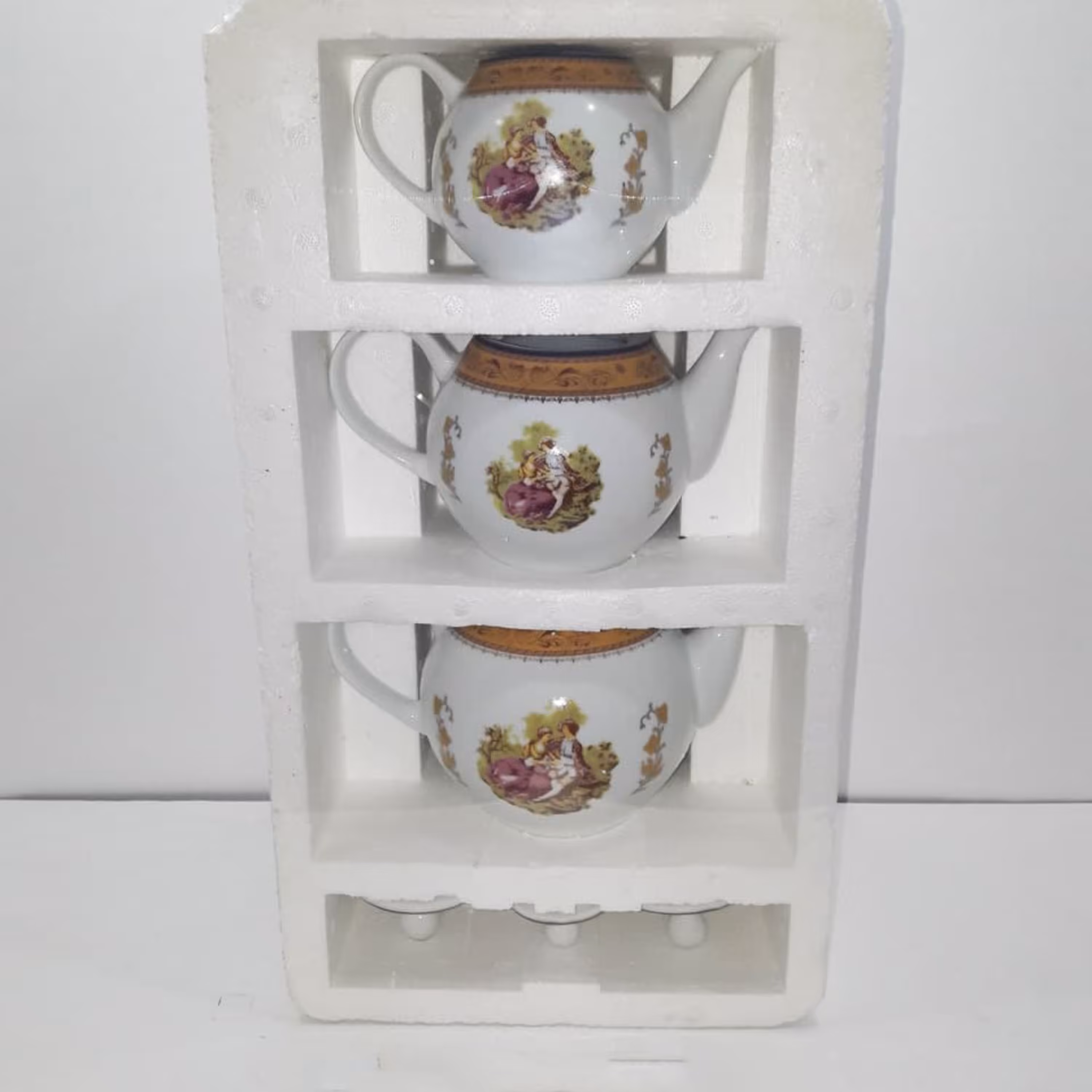 قوری چینی سه تایی لمونژ (لیلی و مجنون)