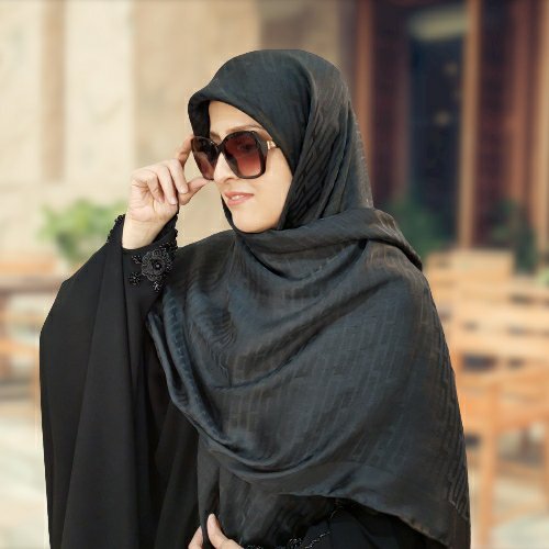 روسری نخی مشکی