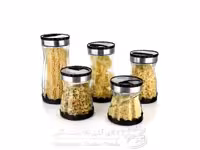 بانکه شیشه ای درب استیل پرشین شبنم 4 کد 6775