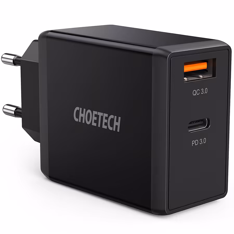 شارژر CHOETECH چویتِک 36 وات شارژ سریع پورت USB-C   QC 3.0 USB مدل PD5001 - Hiapple.ir