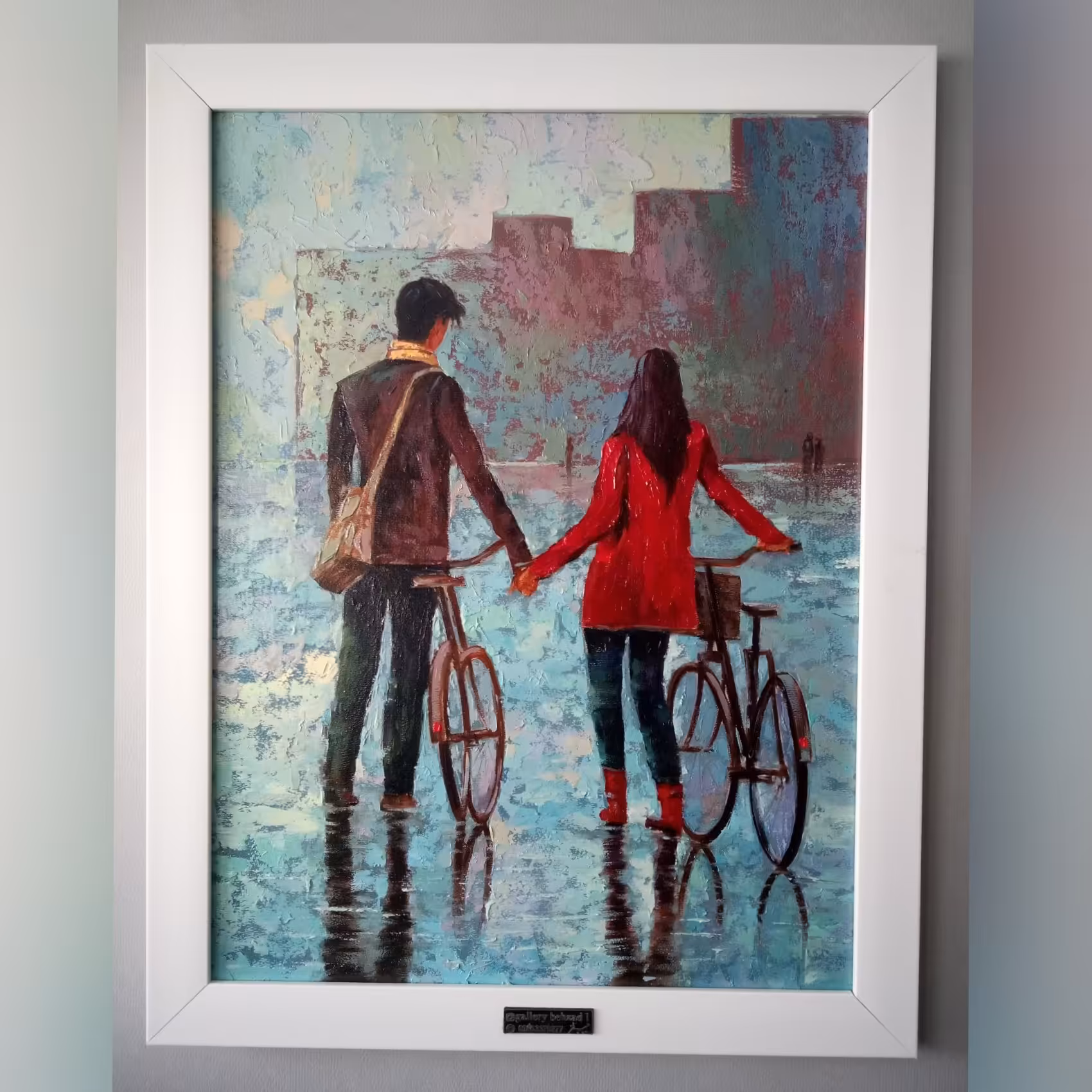 تابلو نقاشی رنگ روغن ، تکنیک کاردک ،برجسته، 