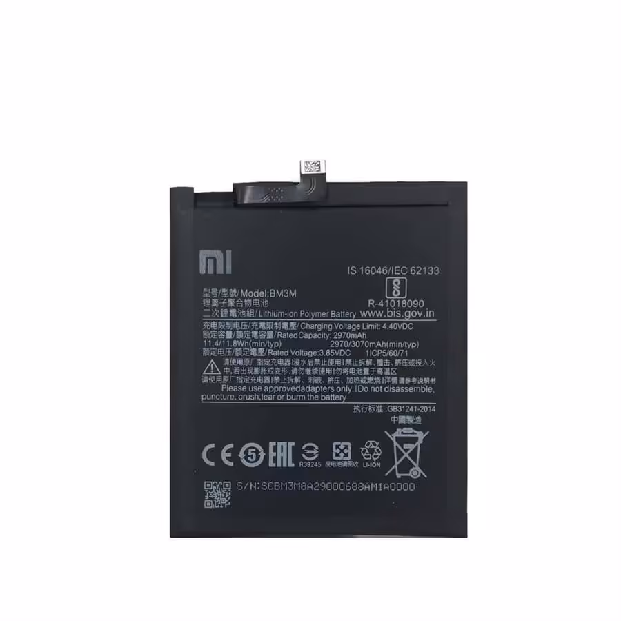 باتری موبایل شیائومی مدل BM3M ظرفیت 3070 میلی آمپر ساعت مناسب برای گوشی Xiaomi Mi 9 SE