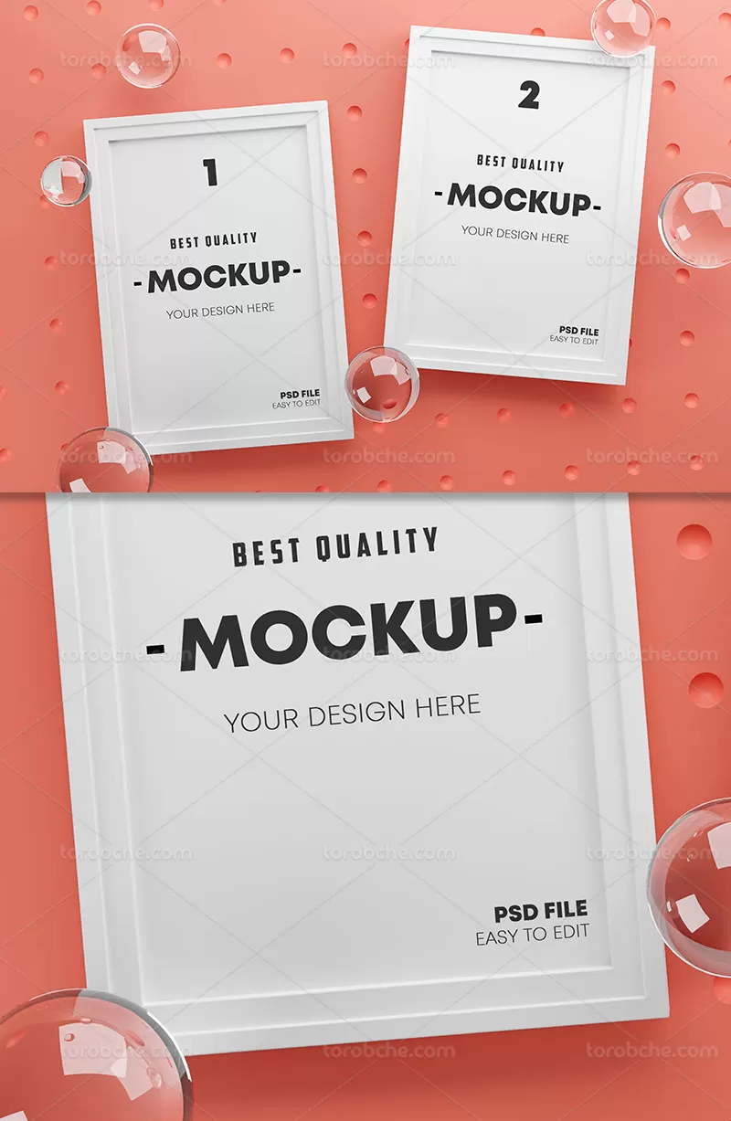 موکاپ قاب عکس PSD | گرافیک با طعم تربچه