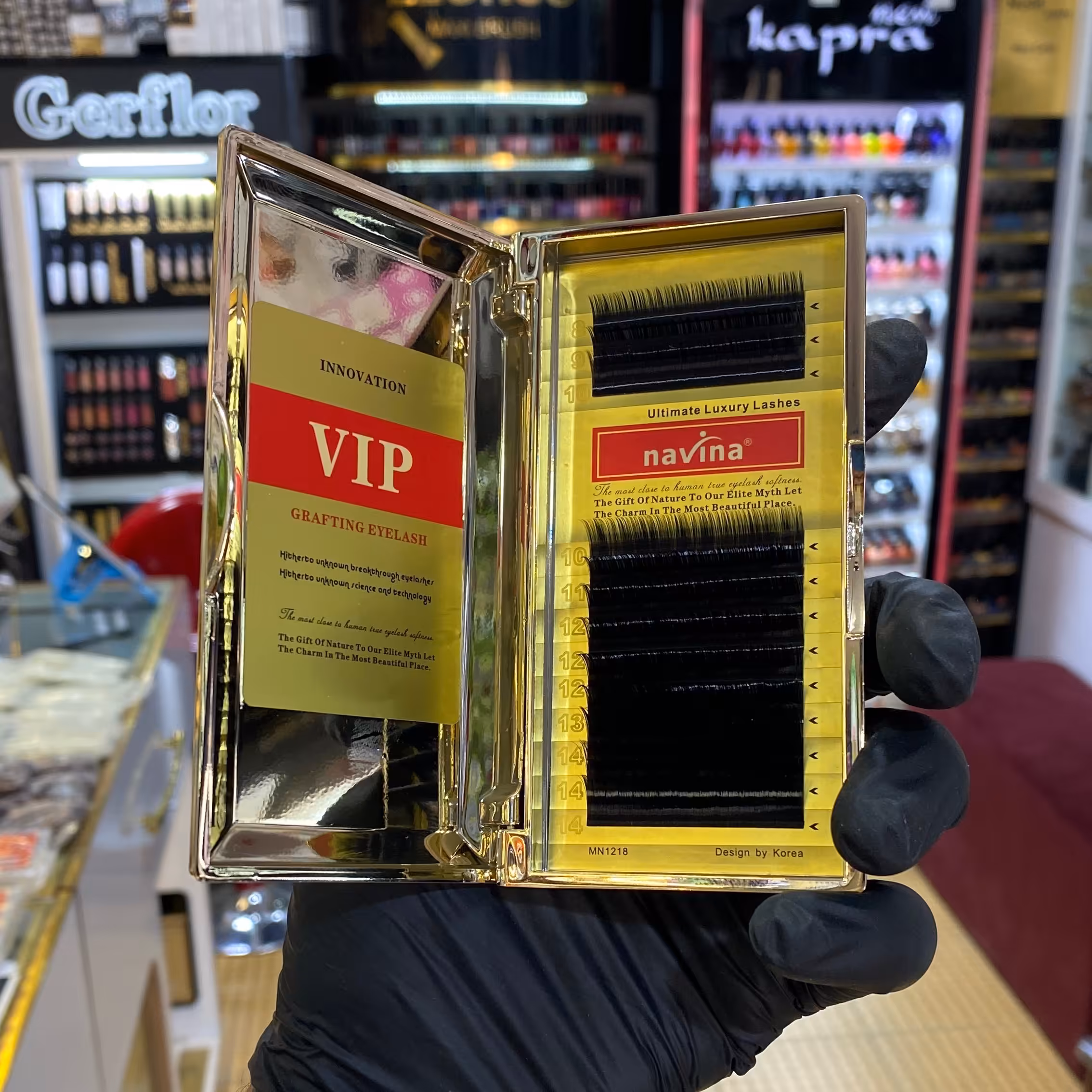 مژه اکستنشن فست فن ناوینا مدل لاکچری لشیز  فر D 0.07 میکس