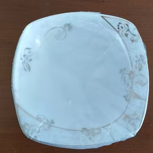 پیاله مربع دور طلا طرحدار 