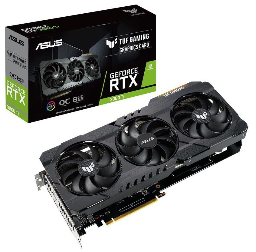 کارت گرافیک ایسوس مدل TUF-RTX3060TI-O8G-GAMING حافظه 8 گیگابایت