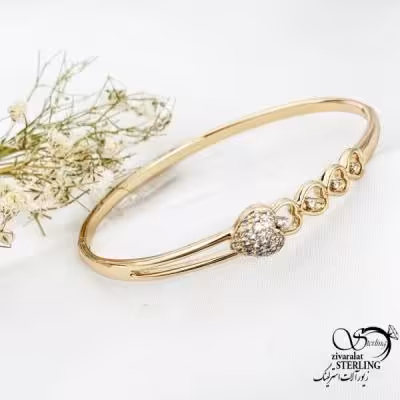 دستبند النگویی طرح طلا مارک ژوپینگ کد 17780