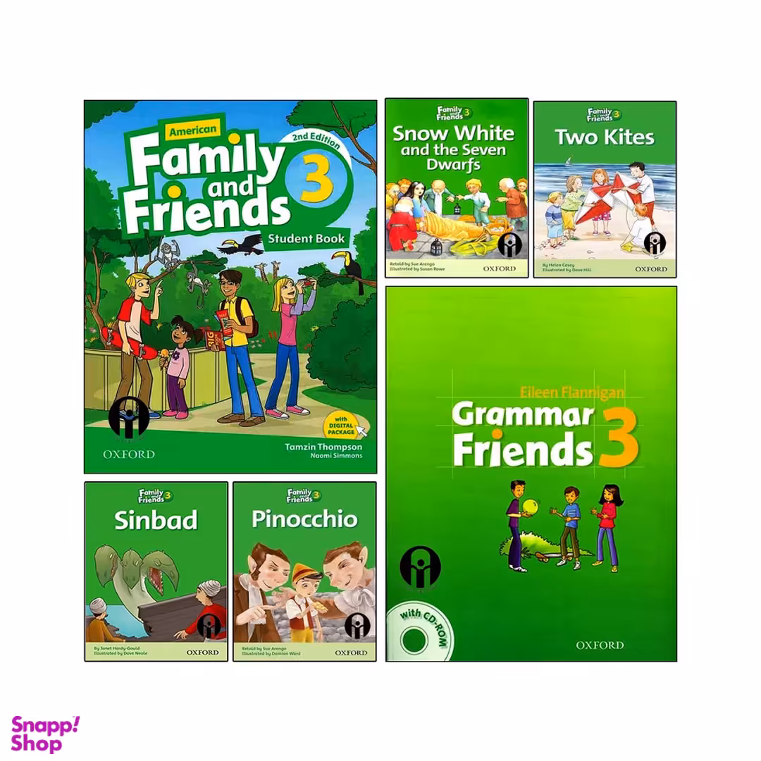 کتاب Family and Friends 3 اثر جمعی از نویسندگان انتشارات الوندپویان 6 جلدی