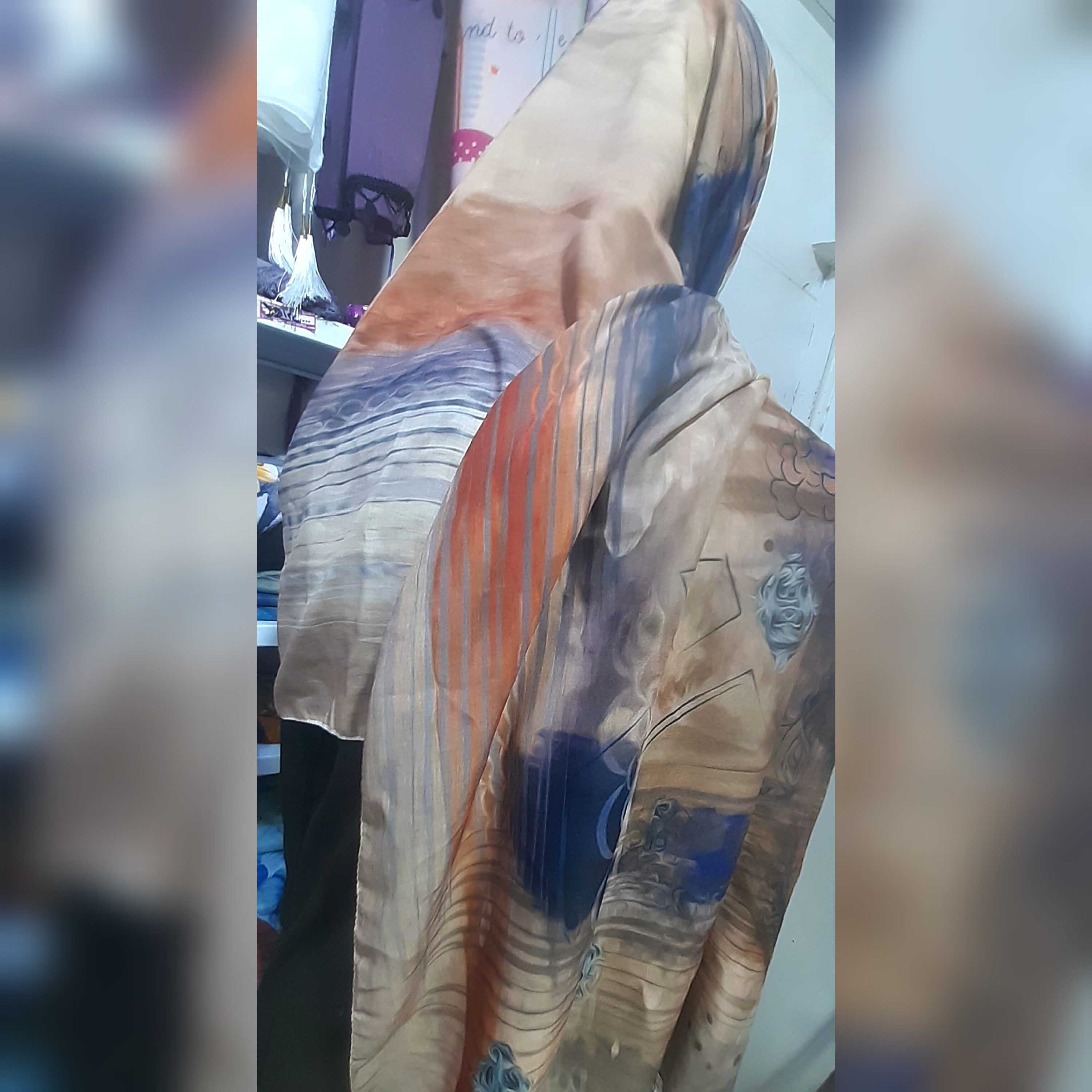 شال نخی رنگی