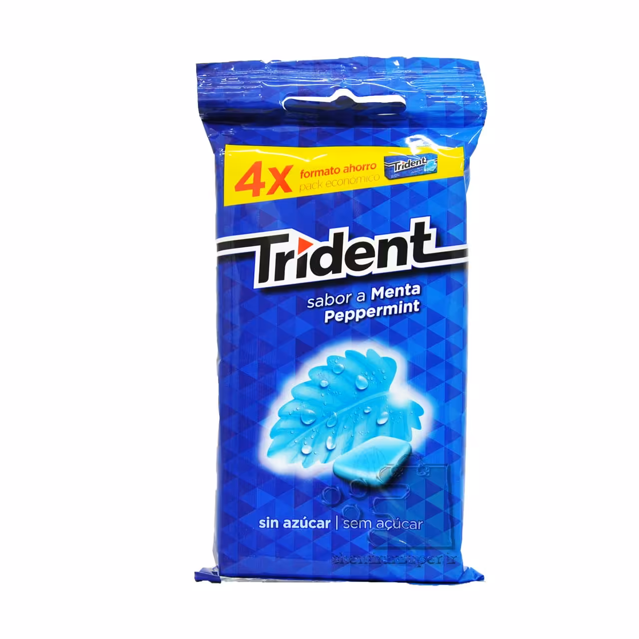 پک 4 عدد آدامس نعنا فلفلی ( بدون شکر ) 60 گرم تریدنت - trident