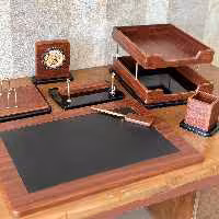 ست رومیزی چوب وکیومی 10 تکه مدیریتی در 4 رنگ مختلف 310