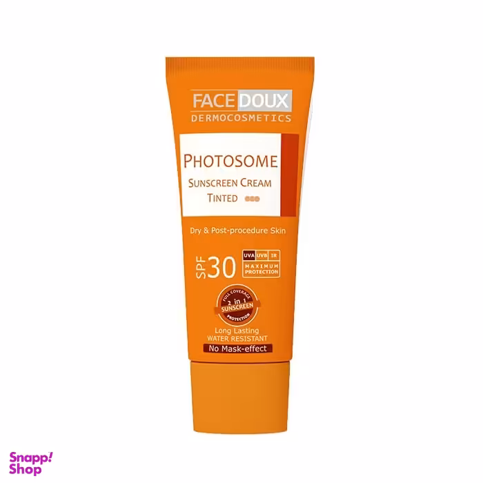 کرم ضد آفتاب رنگی فیس دوکس (Face Doux) سری Photosome با SPF30 مناسب پوست خشک کد ||| حجم 40 میلی لیتر