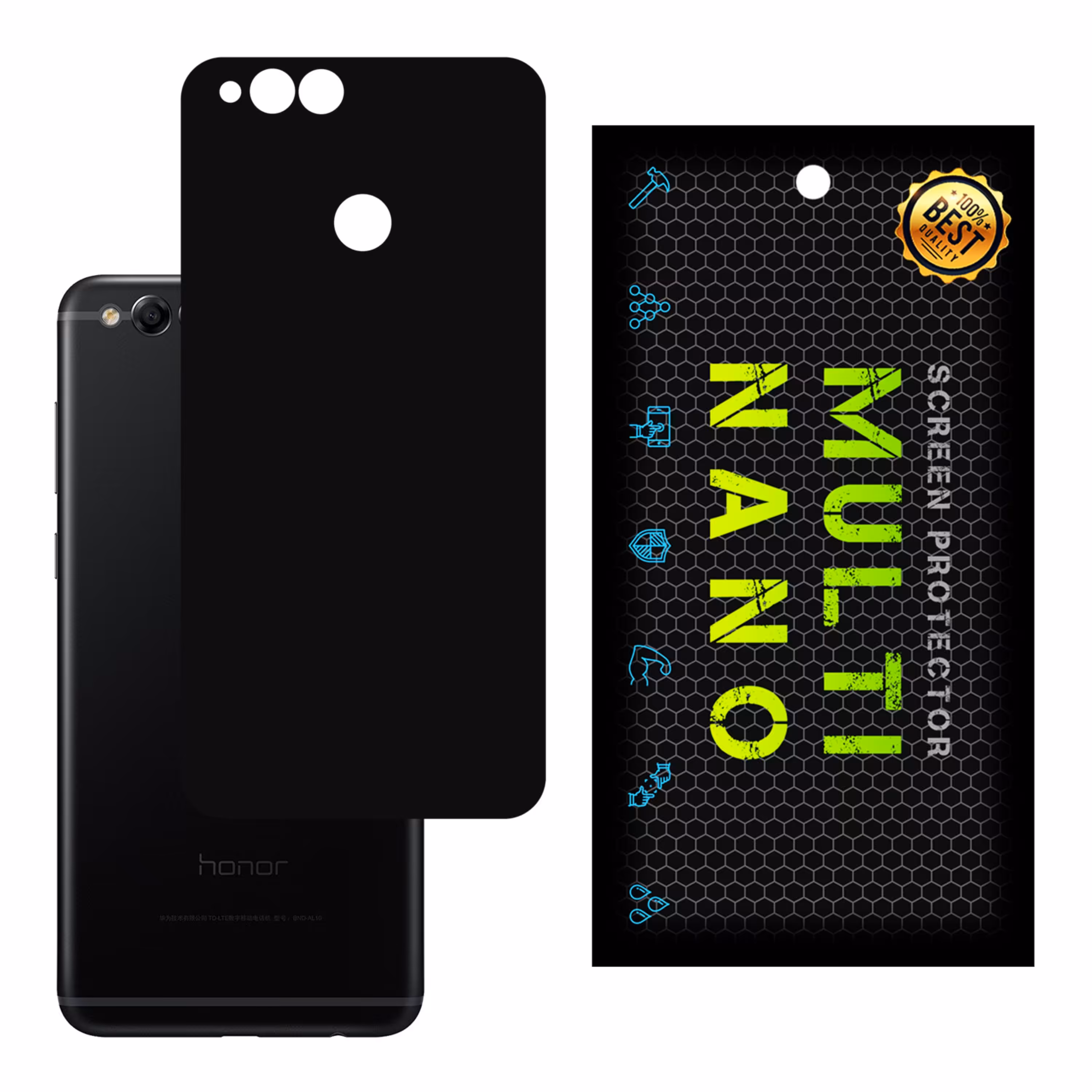 برچسب پوششی MultiNano مدل X-F1M-Black برای پشت موبایل هواوی  Honor 7X