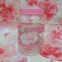 بانکه گلدار حبوبات،سایز2 ، ارتفاع17، قطر10