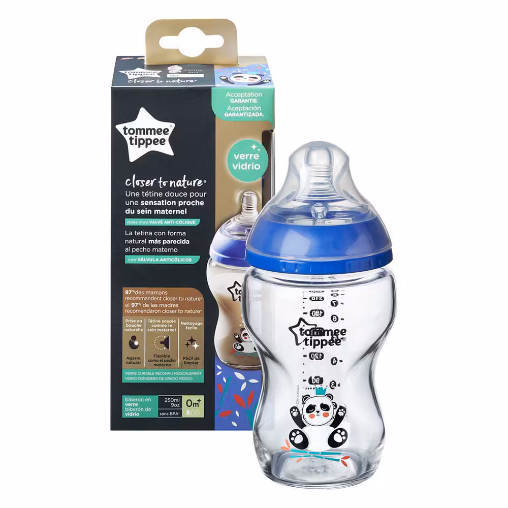 شیشه شیر 250 میلی لیتر پیرکس تامی تیپی طرح پاندا Tommee Tippee