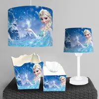 ست چراغ خواب و ساعت اتاق کودک طرح السا و کوه یخی BA-4910