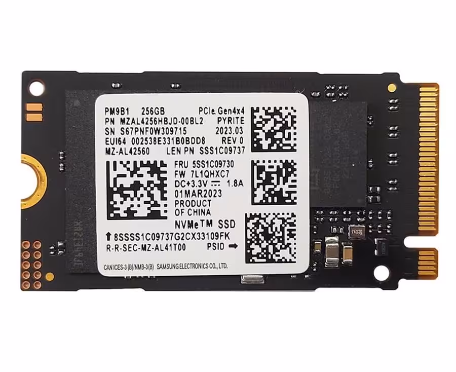 حافظه SSD اینترنال سامسونگ مدل PM9B1 NVMe 256GB M.2 2242 ظرفیت 256 گیگابایت