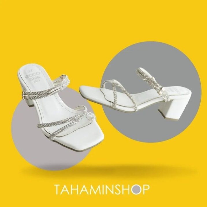 صندل مجلسی نگین دار / سایز 37 تا 40 / مشکی ، سفید / خوش پا و شیک