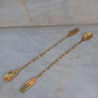 قاشق بلند پارچ شربت طلایی پیچ پیچی استیل قاشق پارچه همزن- قاشق پارچه شربت مخصوص پارچه شربت و دوغ- ملاقه بلند