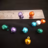 زنگوله یکسانتی رنگی رنگی پک 9 تایی