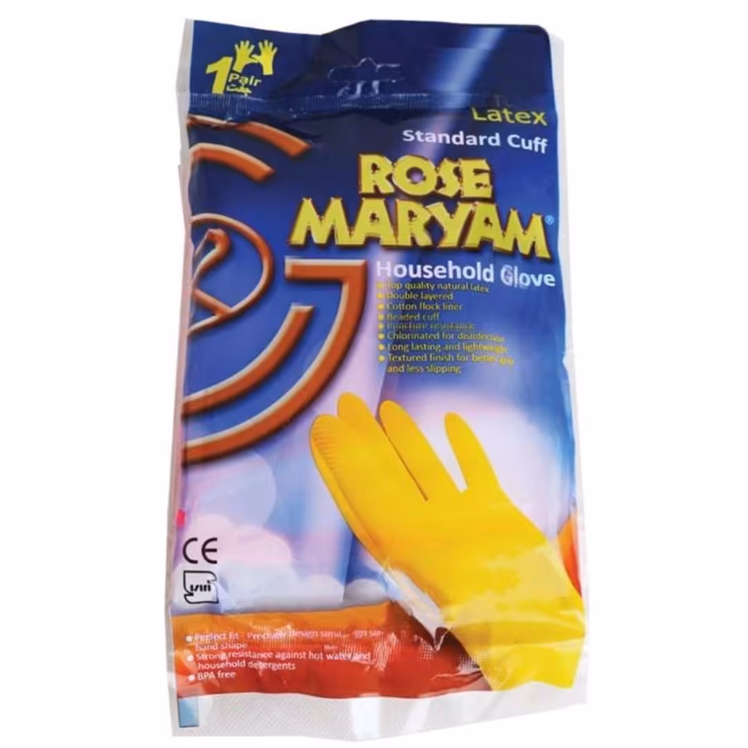 دستکش خانگی رز مریم ساق کوتاه سایز کوچک (s) 