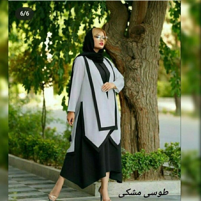 مانتو سارافونی دو تکه زنانه کرپ کد m013