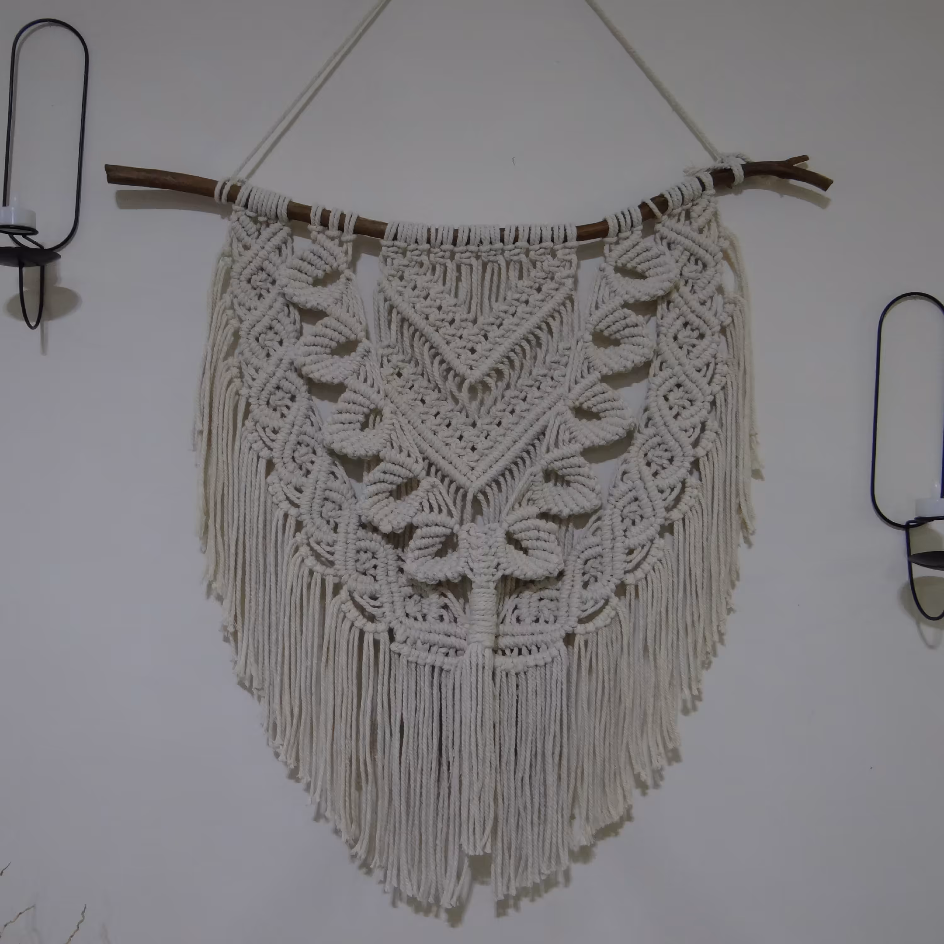 دیوارکوب مکرومه شیری