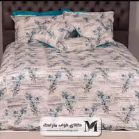 روتختی دونفره مخمل کتان مارلیک 8تیکه طرح  شکوفه