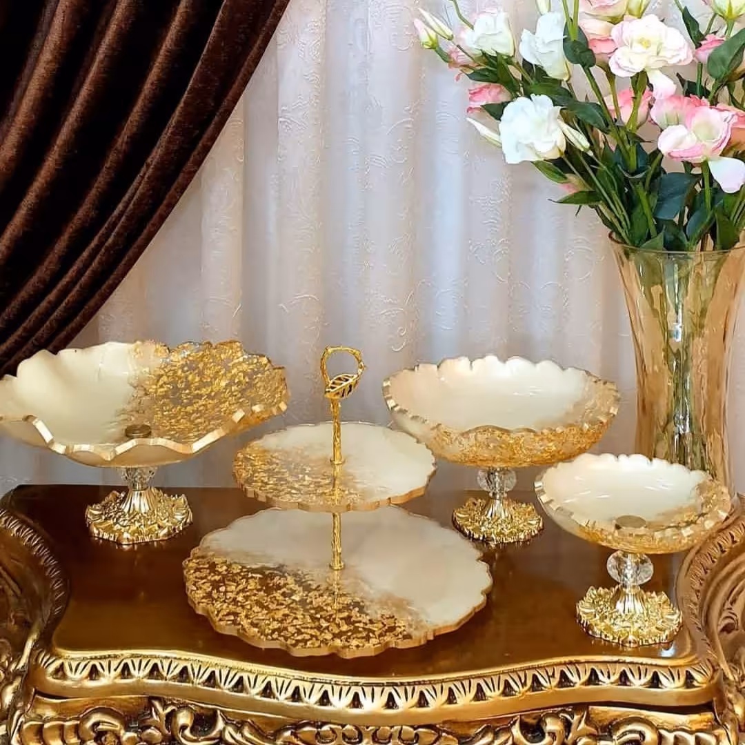 ست ظروف پذیرایی میوه خوری شکلات خوری آجیل خوری