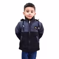 کاپشن پسرانه مدل ST رنگ طوسی