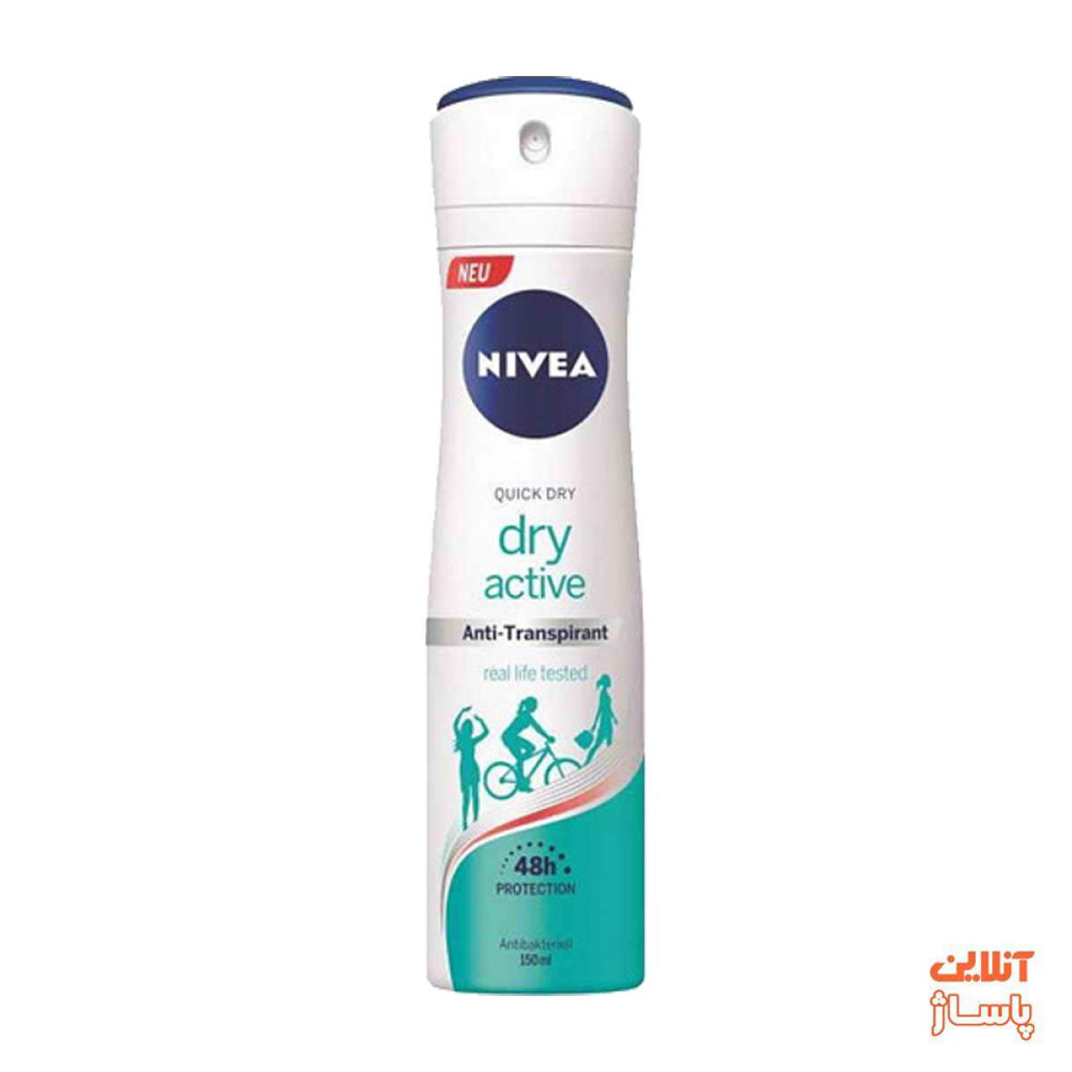 اسپری بدن زنانه نیوآ مدل Dry Active حجم 150 میلی لیتر
