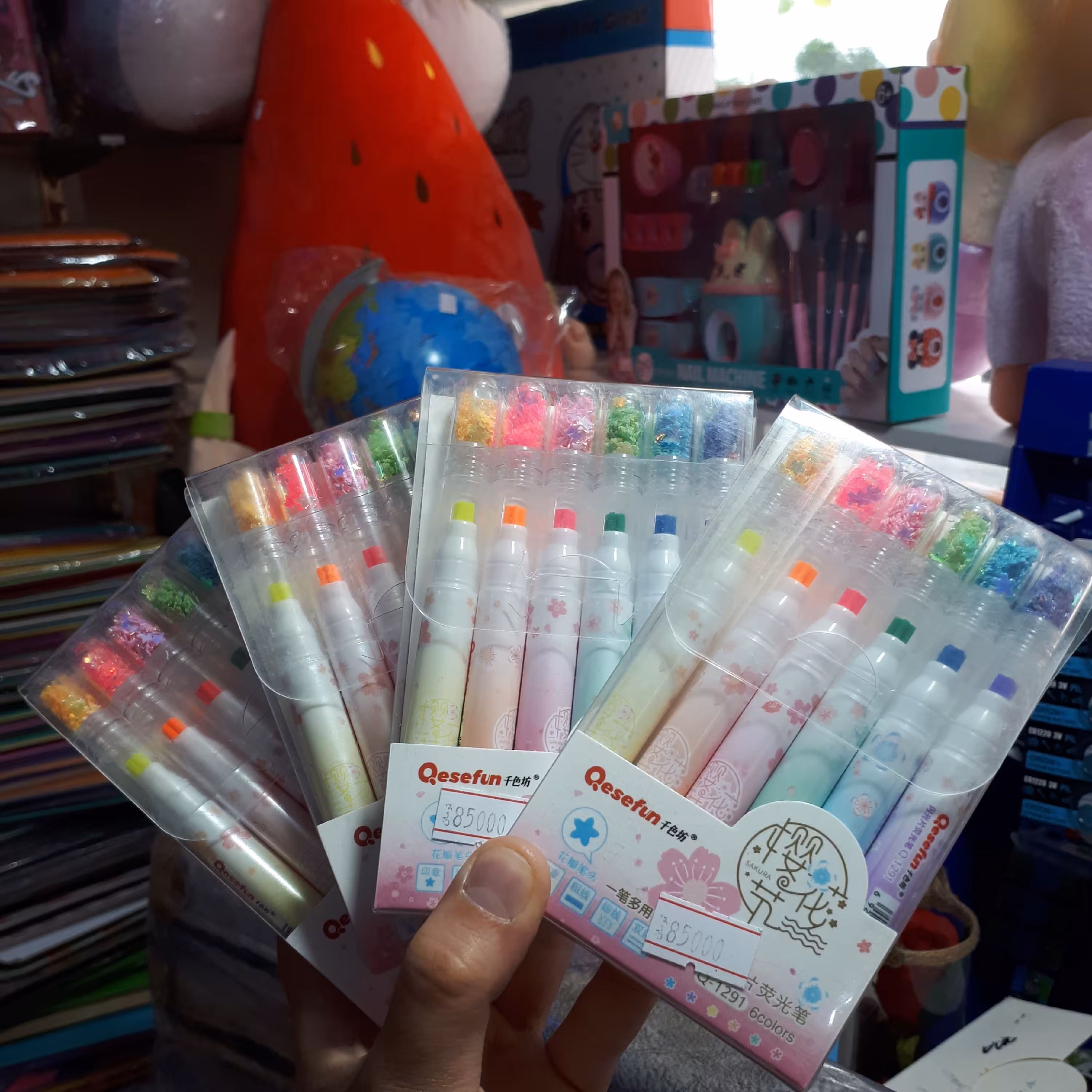 هایلایتر  شش رنگ طرح ستاره مهر دار  کیفیت عالی و خارجی