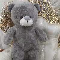 عروسک خرس ایستاده 120سانتی، رنگ طوسی، خز  وندا، کیفیت عالی بسیار نرم و لطیف